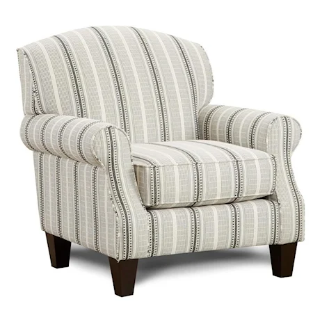 Accent Chair with Rolled Arms